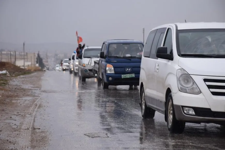 Çaremîn karwanê xelkê Kobanê ber bi bendava Tişrînê ve diçe