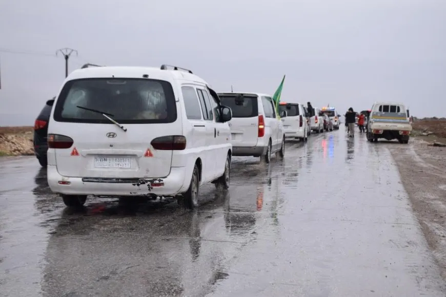 Çaremîn karwanê xelkê Kobanê ber bi bendava Tişrînê ve diçe