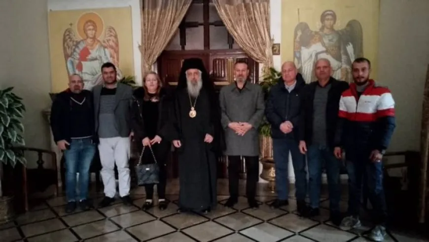 Şandeyeke Yekitiya Suryanî serdana metranê Ortodoks ê Hemayê kir