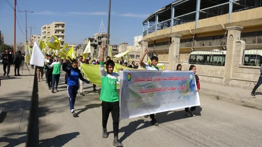 Li Reqayê meşa ji bo piştgiriya QSD’ê