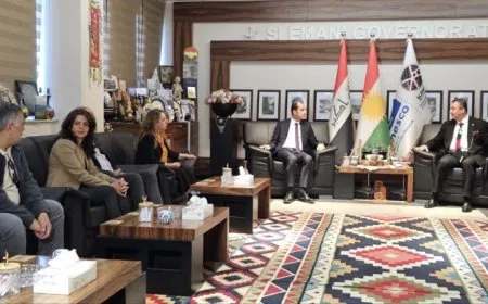 Şandeya DEM Partî û DBP’ê serdana waliyê Silêmaniyê kir