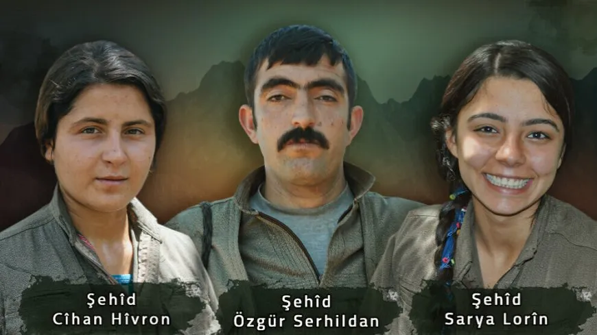 HPG:  Cîhan, Sarya û Ozgur di dîroka azadiyê de cih girtin û bûn nemir