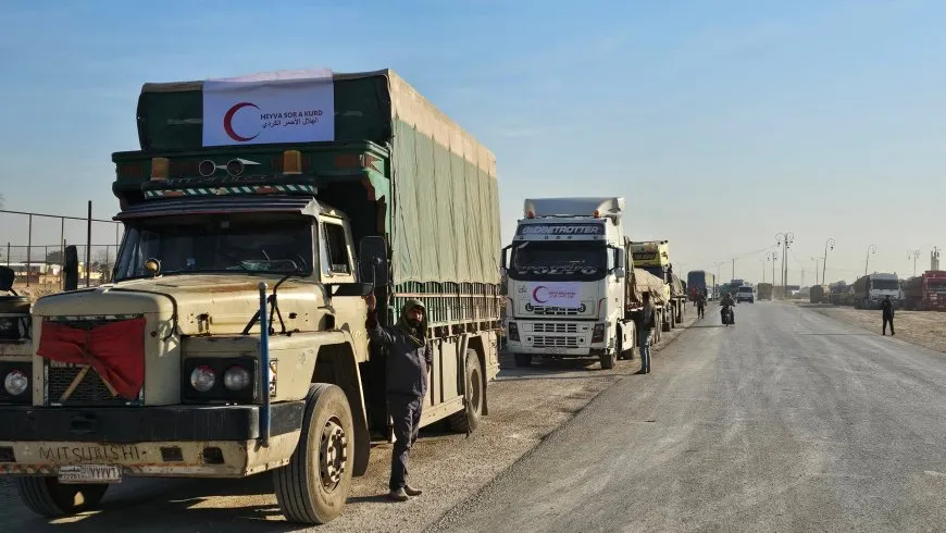 Karwanê alîkariyê ber bi herêma peravê ve bi rê ket
