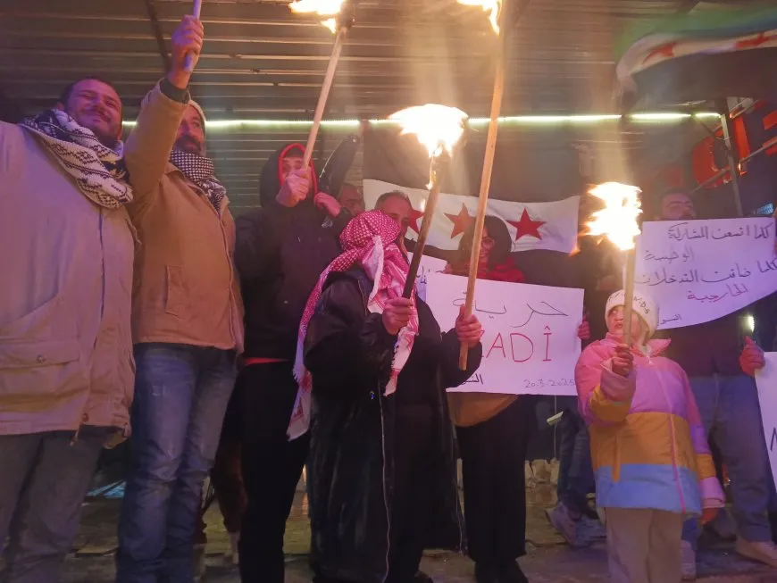 Siwêda bi diruşma "Yekitî û azadî" agirê Newrozê pêxist