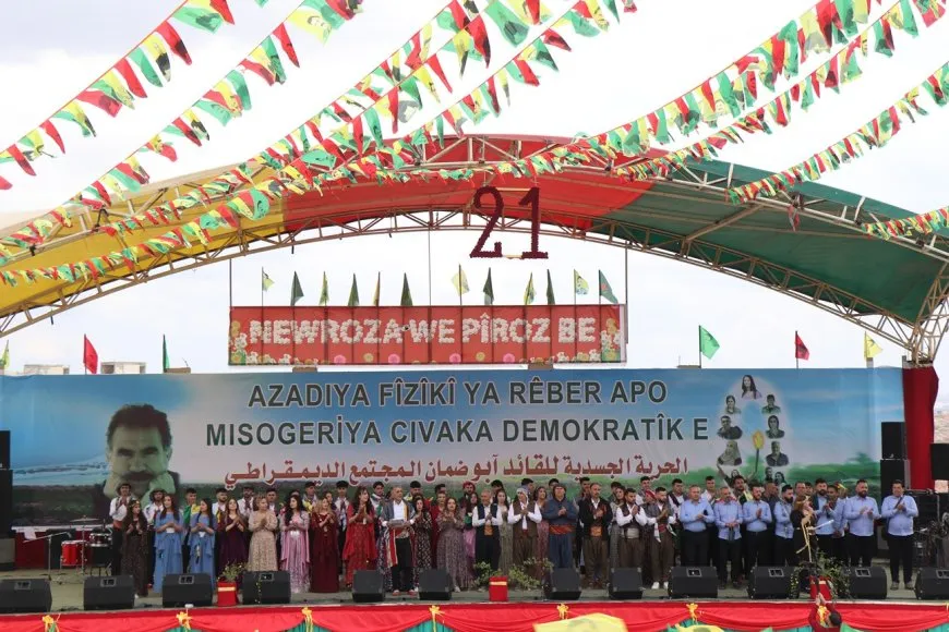 Newroza 2025’an: Agirê azadî û aştiyêqadên Bakur û Rojhilatê Sûriyeyê û Helebê ronî dike
