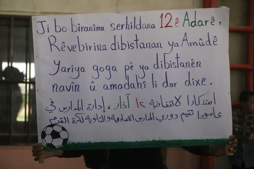 Turnuvaya fotbolê ya xwendekarên Amûdê bi dawî bû