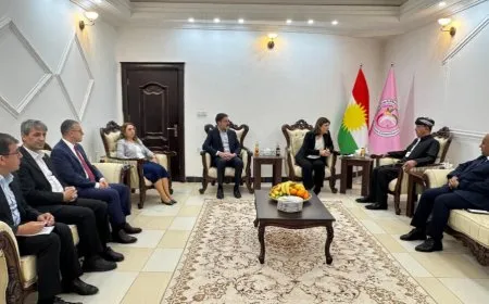 Heyeta HDK-DEM Partî-DBP li Hewlêrê hevdîtinan dike