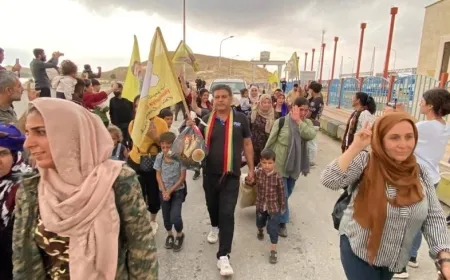 Xelkê 4 bajarên Cizîrê gihîşt Bendava Tişrînê
