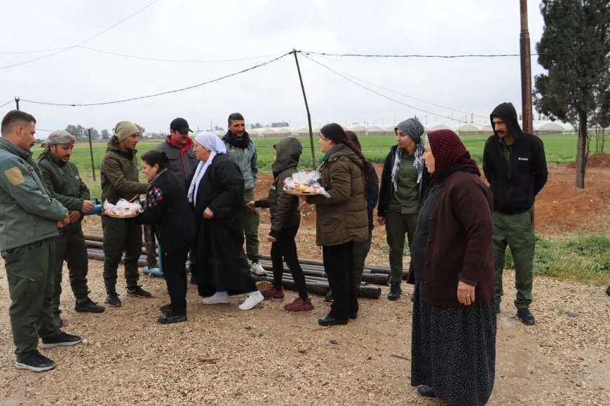 Yekitiya Jinên Êzîdî serdana Hêzên Ewlekariya Hundirîn kir