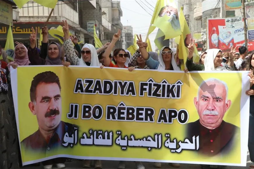 Li Hesekê ji bo azadiya fîzîkî ya Rêber Abdullah Ocalan meşa girseyî