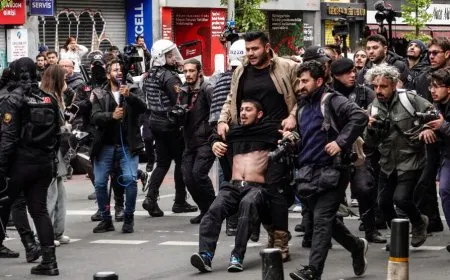 Polîsên Tirk êrişî karkeran kir û zêdetirî 400 kes bin çav kirin