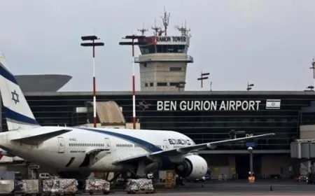 Hûsiyan li balafireha Ben Gurion a Îsraîlê da