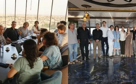 Şandeya Ewropî bi nûnerên koçberên Serêkaniyê û Efrînê re civiya