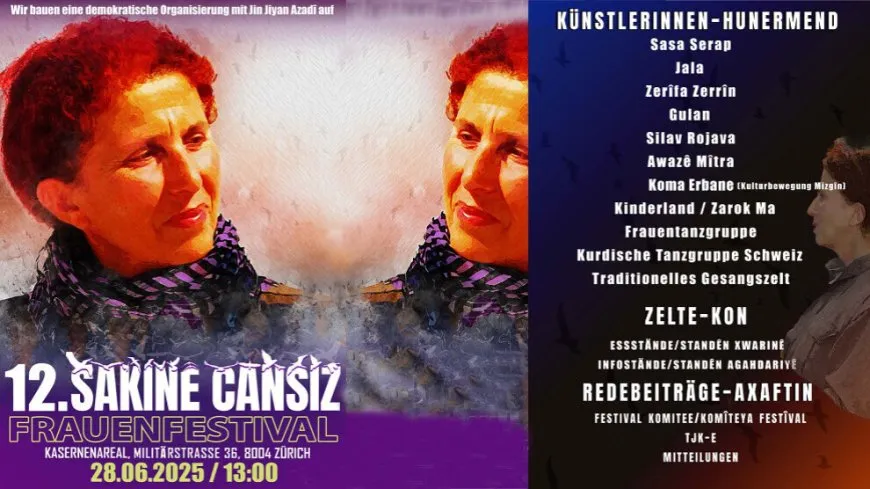 12’emîn Festîvala Jinan  ya Sakîne Cansiz bê lidarxistin