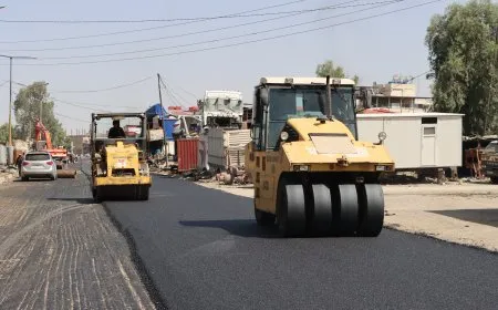 Asfaltkirina rêyan li Qamişloyê didome