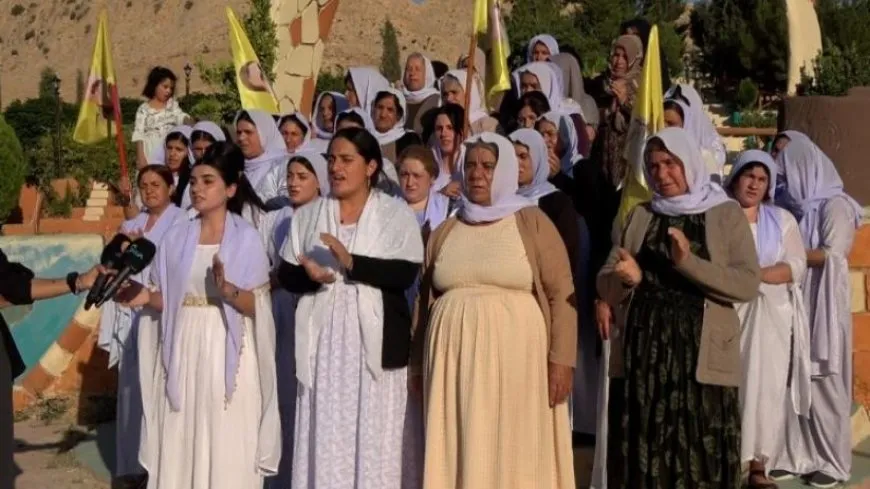 Jinên şengalê tevlî pêngava 'Em dixwazin Abdullah Ocalan bibînin' bû