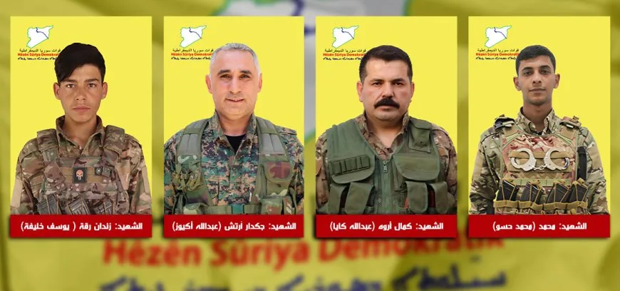 Nasnameyên 4 şervanên par şehîd bûne hatin aşkerakirin