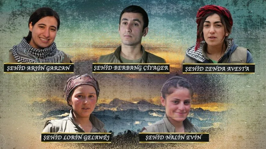 HPGˊê nasnameyên 5 şehîdan aşkera kirin