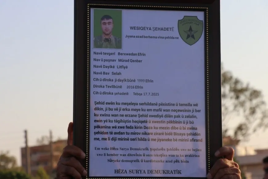 Şêniyên Tebqayê şehîd Murad Qenber oxir kir