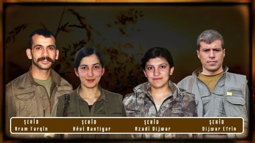 HPG-NRÇˊê nasnameyên 4 gerîlayên şehîd aşkera kirin