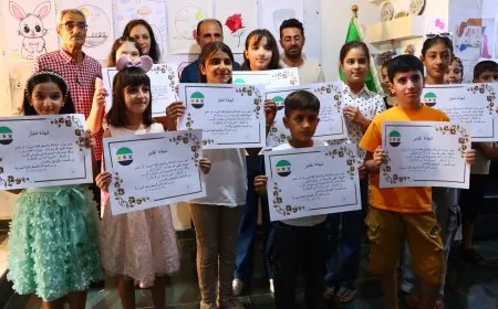 Li Qamişloyê pêşangeha hunera zarokan