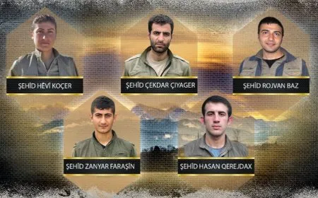 HPG-NRÇˊê nasnameyên 5 gerîlayên şehîd aşkera kirin