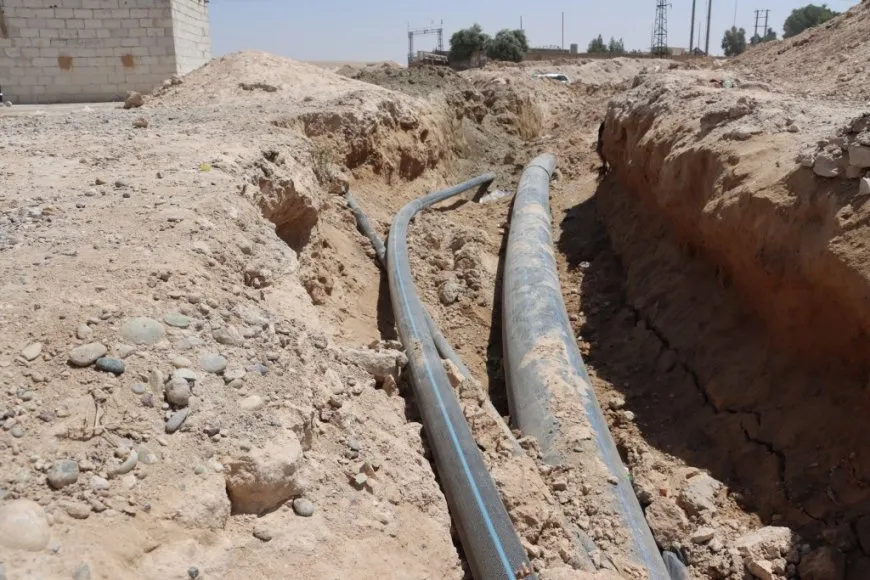 Şaredariya Mensûra ya Tebqa xebatên dabînkirina avê dan destpêkirin