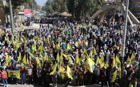 Li Hesekê ji bo azadiya Rêber Abdullah Ocalan mîtînga girseyî
