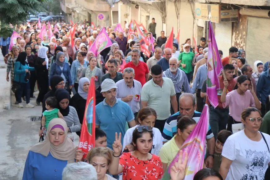 Şêniyên Şêxmeqsûd û Eşrefiyê soza şopandina riya şehîdan dan
