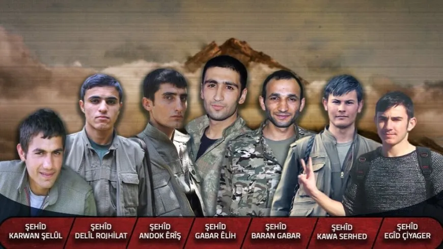 HPG-NRÇˊê nasnameyên 7 gerîlayên şehîd aşkera kirin