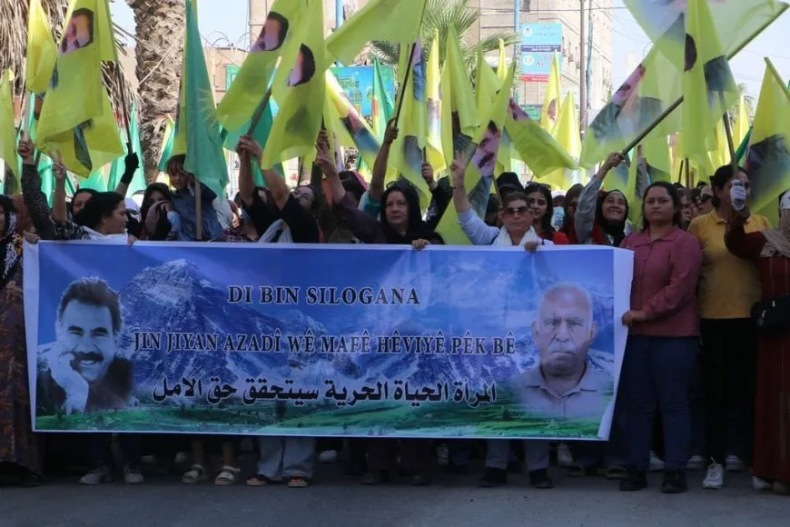 Jinên ji kantona Cizîrê daxwaza azadiya fîzîkî ya Rêber Abdullah Ocalan kir