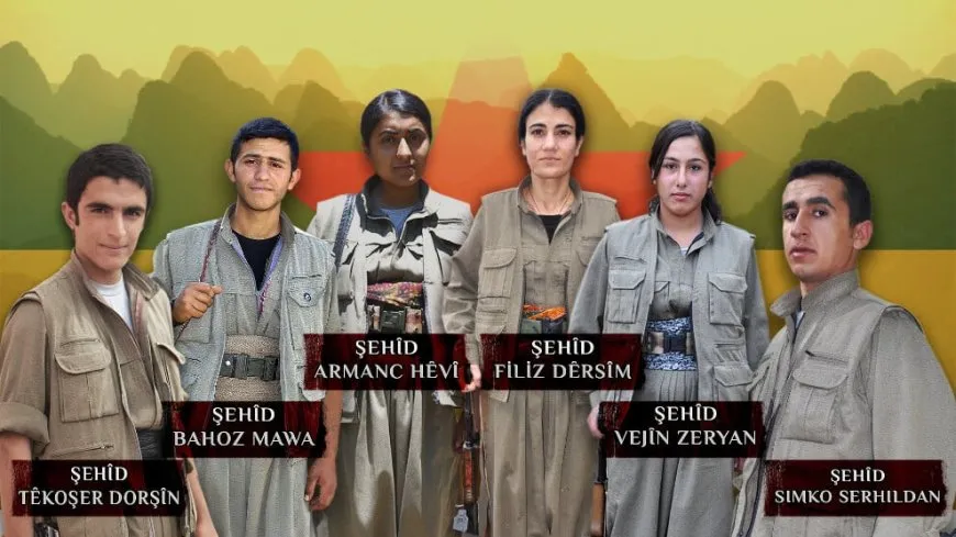 HPG-NRÇˊê nasnameyên 6 şehîdan aşkera kirin