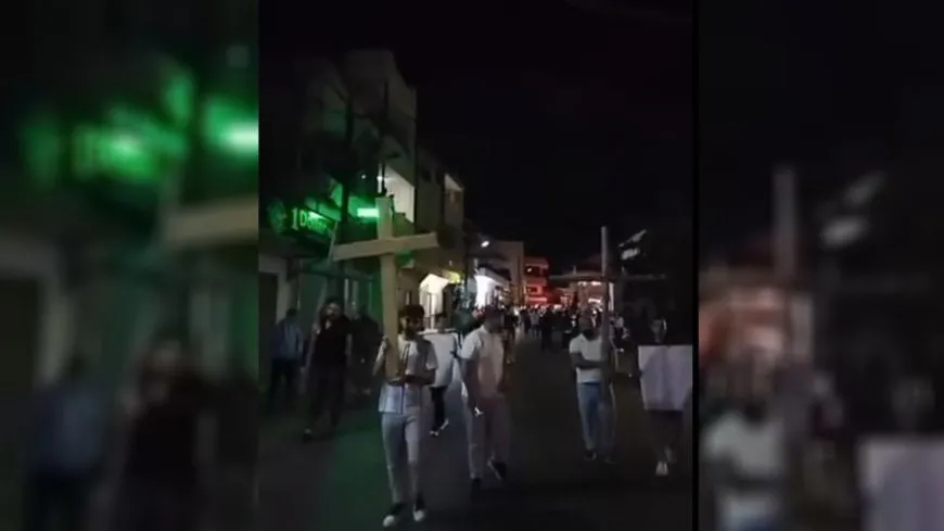 Şêniyên Wadî El Nesara daketin xwepêşandanê