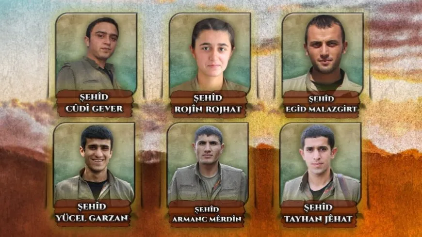 HPG-NRÇ’ê nasnameyên 6 gerîlayên li Herêmên Medyayê şehîd bûbûn aşkera kirin