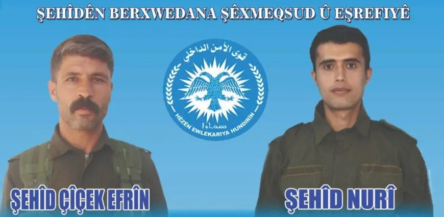 Nasnameyên 2 şehîdên berxwedana Eşrefiyê û Şêxmeqsûdê aşkera bûn