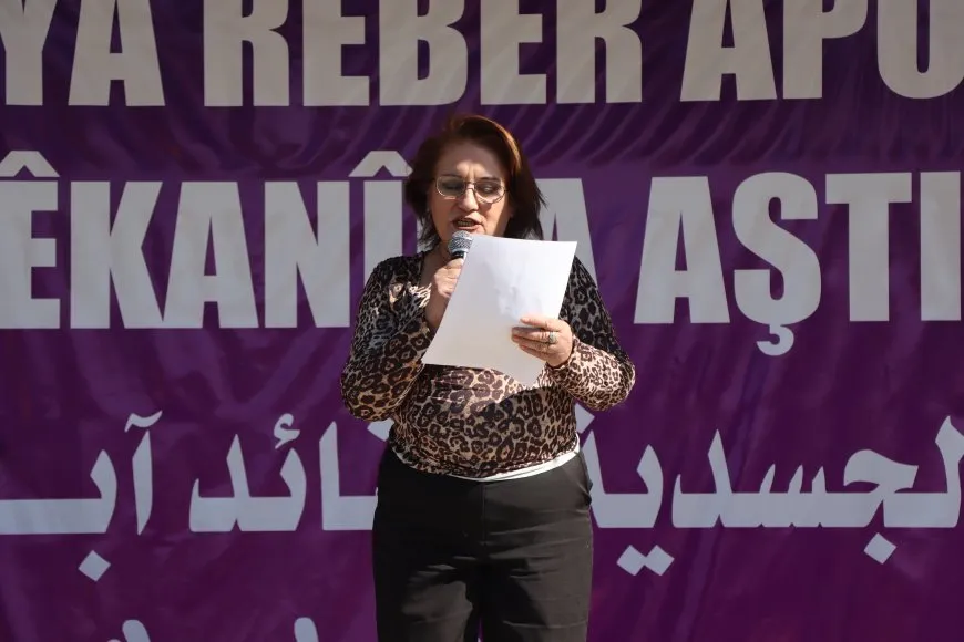 Bi hezaran jinên 8 bajarên kantona Cizîrê ji Rêber Apo re azadî xwestin