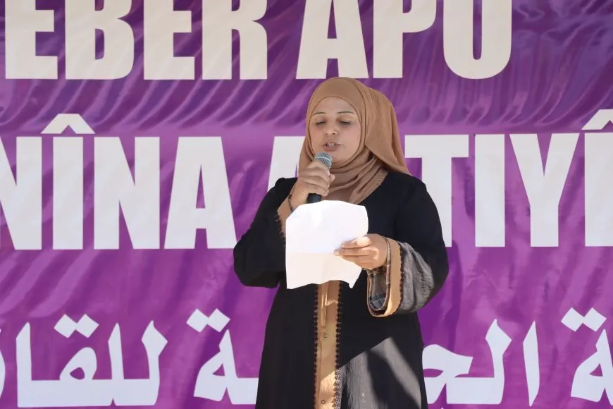 Bi hezaran jinên 8 bajarên kantona Cizîrê ji Rêber Apo re azadî xwestin