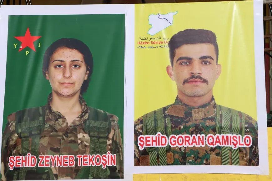 Li Qamişloyê ji bo şehîd Goran û Zeyneb merasîm