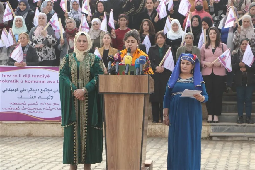 Jinên Bakur û Rojhilatê Sûriyeyê starta çalakiyên 25’ê Mijdarê dan