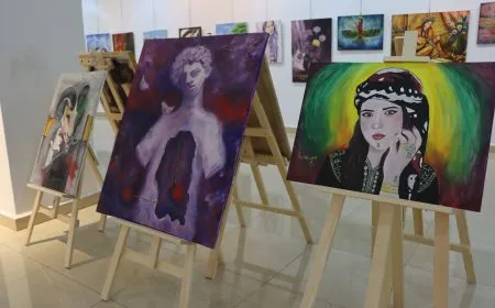 Pêşangeheke şêwekarên kantona Cizîrê hat vekirin