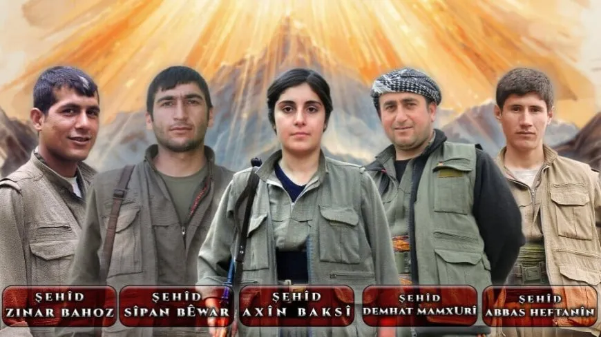 HPG’ê nasnameya 5 gerîlayên ku di sala 2018’an de şehîd bûne eşkere kir