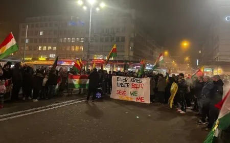 Kurdên li Ewropayê  ji bo Rojava li qadan ne