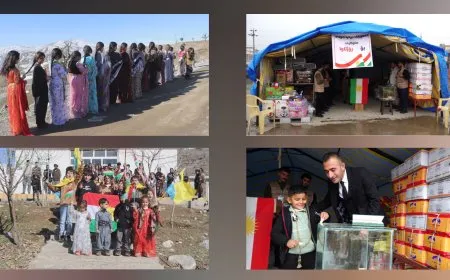 Xwendekarên Binarê Qendîlê û xelkê Warmawa yên Başûrê piştevanî da Rojava