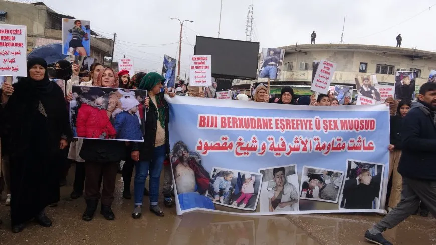 Şêniyên Çilaxayê bi meşekê berxwedana Şêxmeqsûd û Eşrefiyê silav kir