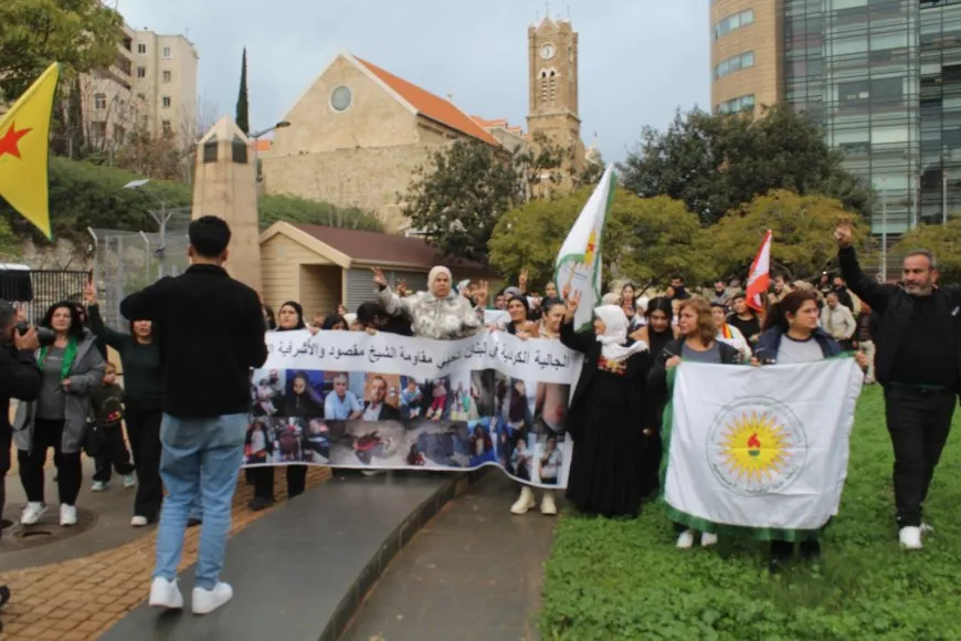 Êrişên li ser Şêxmeqûd li ber avahiya NY`ê li Lubnanê hate şermezarkirin
