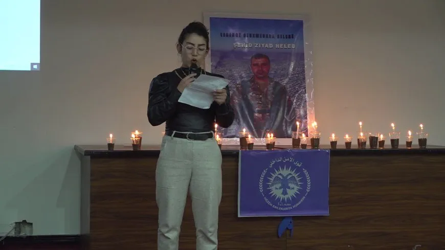 Li Zanîngeha Şerq a Reqayê mûm ji bo bibîranîna şehîdên Helebê hatin pêxistin