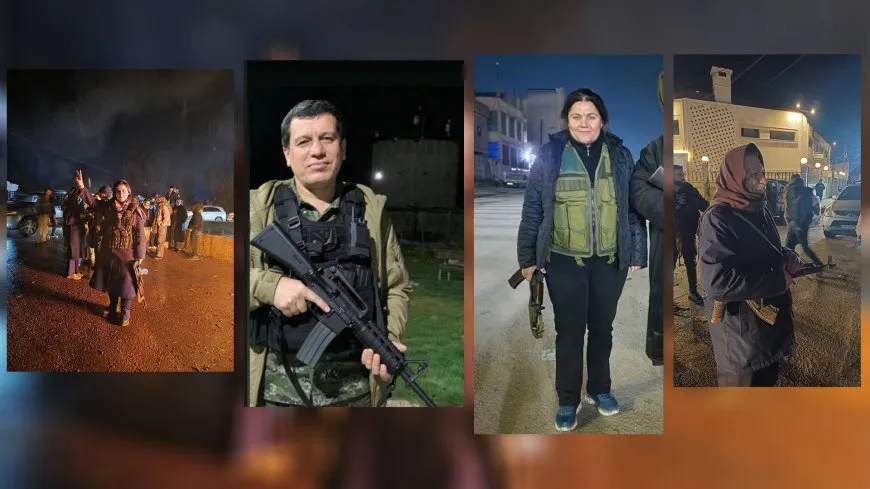 Rêveberên Rojava li eniyên berxwedanê bi gel re cih girtin