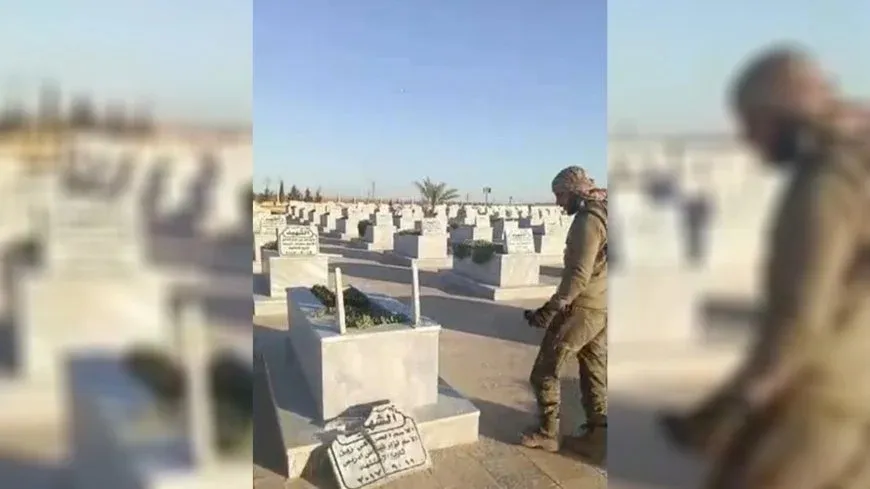 Çeteyên hikumeta demkî li Şedadê gorên şehîdan xirab kirin