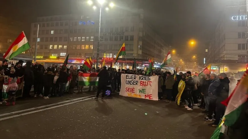Kurdên li Ewropayê  ji bo Rojava li qadan ne