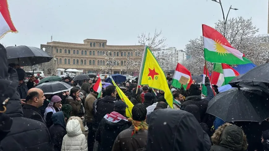 Ji Germiyan heta Silêmanî û Hewlêrê sed hezaran kes ji bo Rojava qîr dikin